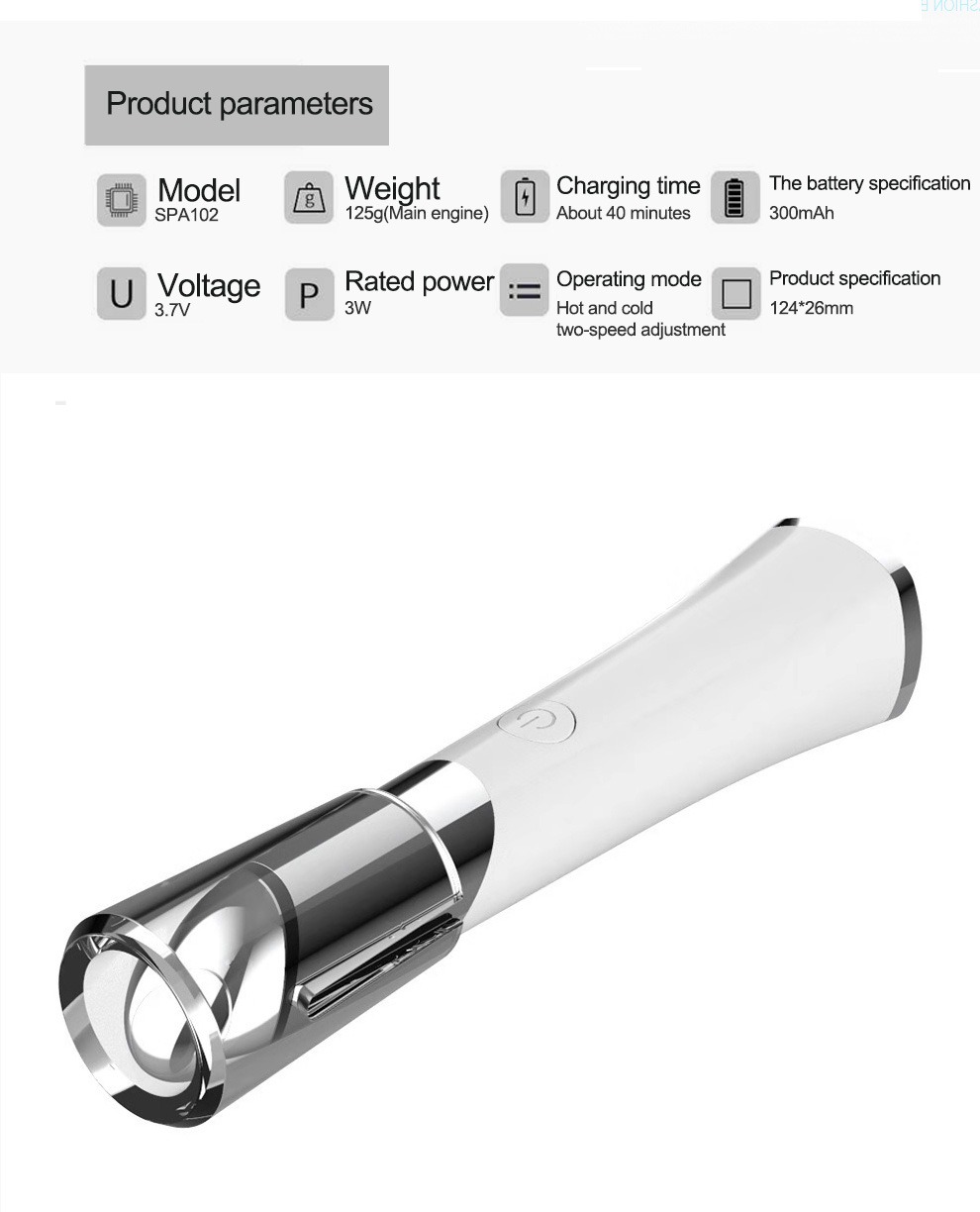 Beauty Eye Massager USB wiederaufladbares Gesichtsmassagegerät Hautpflegegerät Details